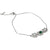 925 Sterling Silver Triple Floral CZ & Emerald Accent Bracelet