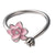 925 Sterling Silver Pink Enamel Lotus Flower Ring - Tavshan