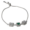 925 Sterling Silver Emerald-Cut CZ Trio Bracelet