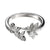 925 Sterling Silver Dragonfly and Floral Ring