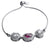 925 Sterling Silver Ruby Red & CZ Halo Bracelet