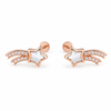 Pure 925 Silver MOP Star Studs | Pure 925 Silver Rose Gold Finish BIS Hallmarked | Tavshan
