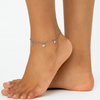 Silver Heart Charm Anklet