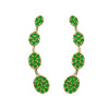 Emerald Green CZ Circle Ear Cuff / Bluetooth Earring – Gold Plated 925 Sterling Silver