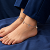 Rose Gold Charm Pure 925 Silver Anklet