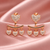 2-in-1 Heart Ear Jacket Earrings | Pure 925 Silver Rose Gold Finish BIS Hallmarked | Tavshan