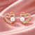 Heart & Pearl Stud Earrings | Pure 925 Silver Rose Gold Finish BIS Hallmarked | Tavshan