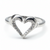 925 Sterling Silver Open Heart Ring for Women – CZ Studded Romantic Heart Design