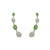 Dual Tone Green & White Stone Ear Cuff / Bluetooth Earring – Gold Plated 925 Sterling Silver