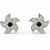 925 Sterling Silver Pinwheel Stud Earrings with Black Onyx & Cubic Zirconia | South Screw Back | Everyday Elegant Jewelry - Tavshan
