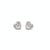 925 Sterling Silver Sparkling Heart Stud Earrings with Cubic Zirconia | South Screw Back | Elegant Everyday Jewelry - Tavshan