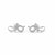 925 Sterling Silver Infinity Stud Earrings with Cubic Zirconia | South Screw Back | Minimal Everyday Jewelry - Tavshan