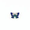 925 Sterling Silver Blue Enamel Butterfly Ring for Women & Girls