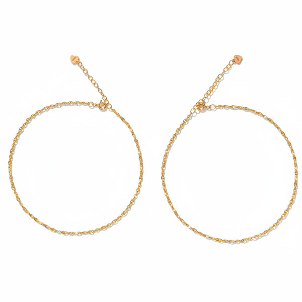Rose Gold Cable Chain Anklet| 925 Sterling Silver Payal