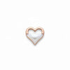 Mother of Pearl Heart Earrings | Pure 925 Silver Rose Gold Finish BIS Hallmarked | Tavshan