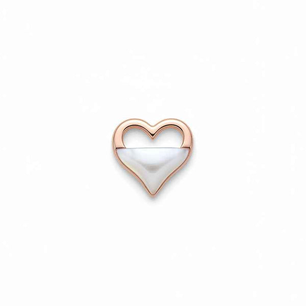 Mother of Pearl Heart Earrings | Pure 925 Silver Rose Gold Finish BIS Hallmarked | Tavshan
