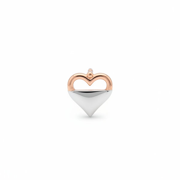 Mother of Pearl Heart Earrings | Pure 925 Silver Rose Gold Finish BIS Hallmarked | Tavshan