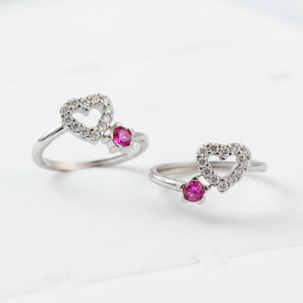 925 Sterling Silver CZ Floral Toe Ring | BIS Hallmarked Bichiya for Women