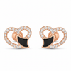 Black Enamel Heart Stud – Hero