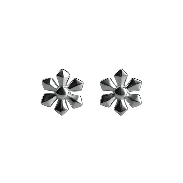 925 Sterling Silver Floral Stud Earrings