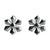925 Sterling Silver Floral Stud Earrings