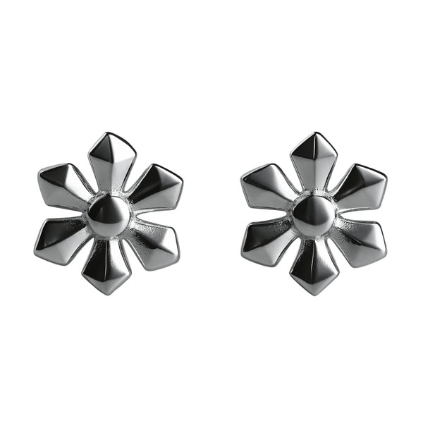 925 Sterling Silver Floral Stud Earrings