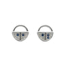 925 Sterling Silver Half-Moon CZ Stud Earrings