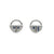 925 Sterling Silver Half-Moon CZ Stud Earrings