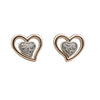 925 Sterling Silver Dual Heart Stud Earrings