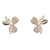 925 Sterling Silver Butterfly Pearl & CZ Stud Earrings