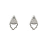 925 Sterling Silver Drop-Shaped CZ Stud Earrings