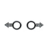 925 Sterling Silver Arrow Circle Stud Earrings
