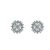 925 Sterling Silver Cluster Floral CZ Stud Earrings