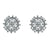 925 Sterling Silver Cluster Floral CZ Stud Earrings