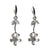 925 Sterling Silver Floral Dangling Earrings
