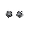 925 Sterling Silver Rose CZ Stud Earrings