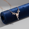 Butterfly Necklace - Navy Velvet Jewelry Roll