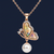 Abalone MOP Butterfly Pearl Pendant Necklace | Pure 925 Silver Rose Gold Finish BIS Hallmarked | Tavshan