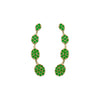 Emerald Green CZ Circle Ear Cuff / Bluetooth Earring – Gold Plated 925 Sterling Silver