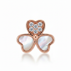 CZ Shell Clover Stud - Macro