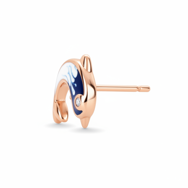 Dolphin Earrings Side Angle