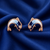 Pure 925 Silver Dolphin Enamel Studs | Pure 925 Silver Rose Gold Finish BIS Hallmarked | Tavshan
