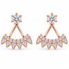 Earring pair on white background