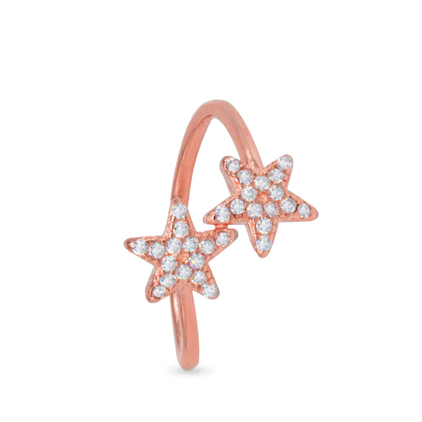 Twinkling Star Ring – Rose Gold Plated 925 Sterling Silver