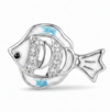Ocean Fish Enamel CZ Stud Earrings | Pure 925 Silver BIS Hallmarked | Tavshan