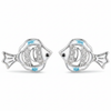 Fish Enamel CZ Stud Earrings – Studio