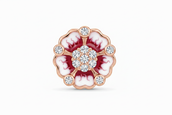 Floral Stud - Top Down Angle