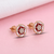 Floral Enamel Stud Earrings | Pure 925 Silver Rose Gold Finish BIS Hallmarked | Tavshan