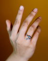 925 Sterling Silver Dolphin Wrap Ring | CZ Adjustable Ring | Tavshan