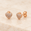 Heart studs without the detachable jackets